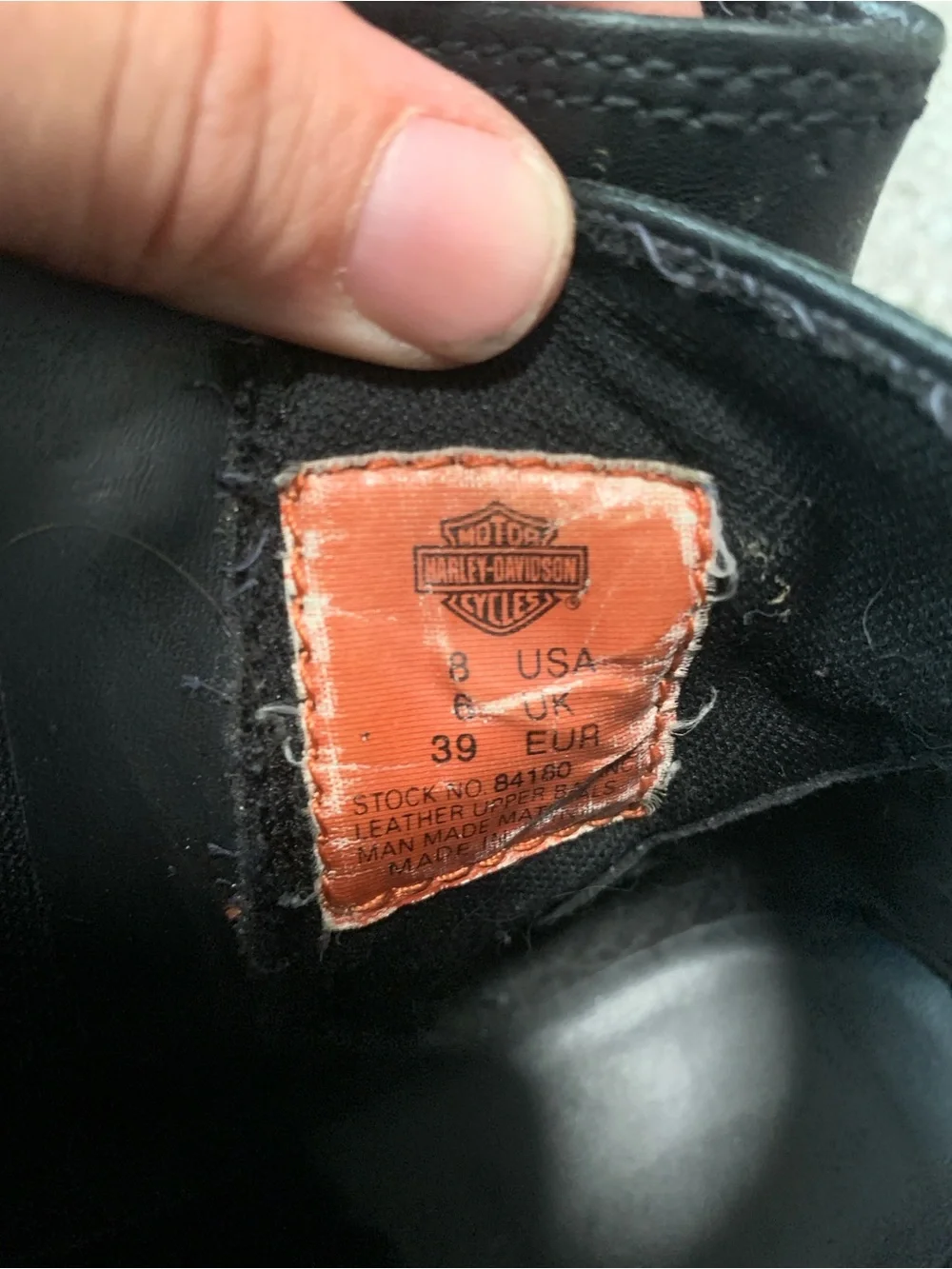 Harley Davidson Black Leather Ankle Boots with Buckle